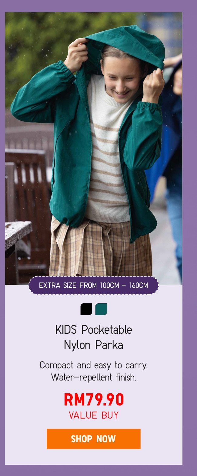 KIDS Pocketable Nylon Parka