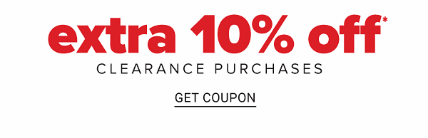 Extra 10% off Clearance Purchases - Get Coupon