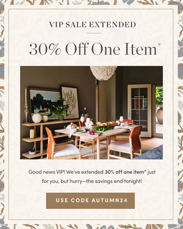 30 Percent Off One Item