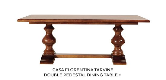 Casa Florentina Tarvine Double Pedestal Dining Table