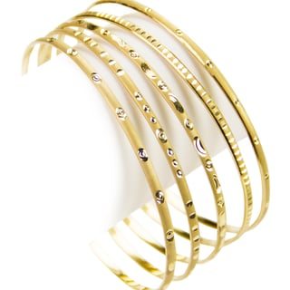 22K Stamped Gold Bangles Set (5 Piece)