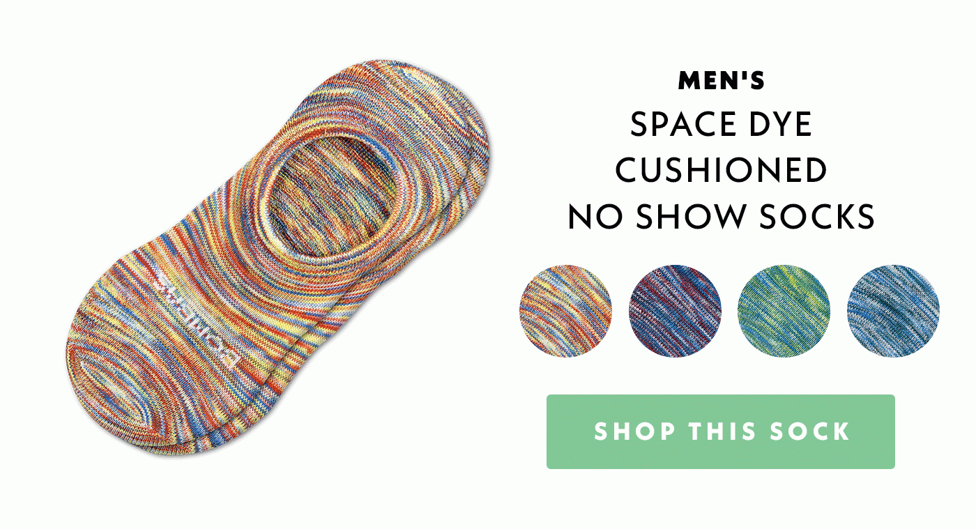 Men's Space Dye Cushioned No Shows Socks | Shop This Sock