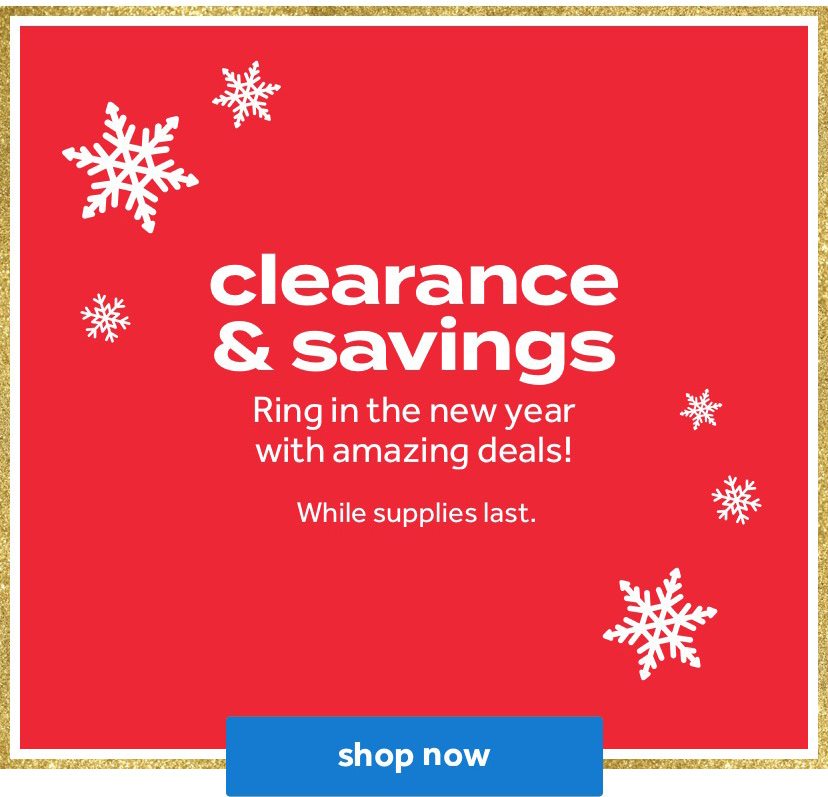 clearance & savings | Ring in the new year with amazing deals! While supplies last. | shop now