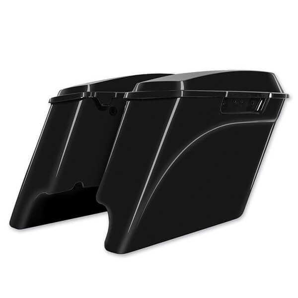 4 inch Vivid Black Saddlebag