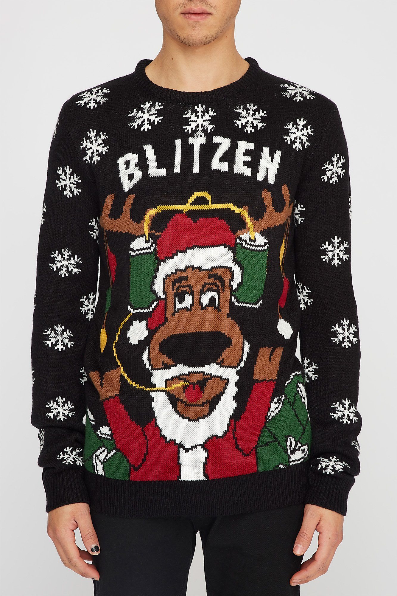 Image of Christmas Mens "Blitzen" Ugly Christmas Sweater