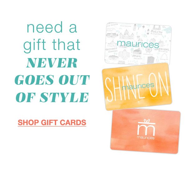 Need a gift that never goes out of style shop gift cards.