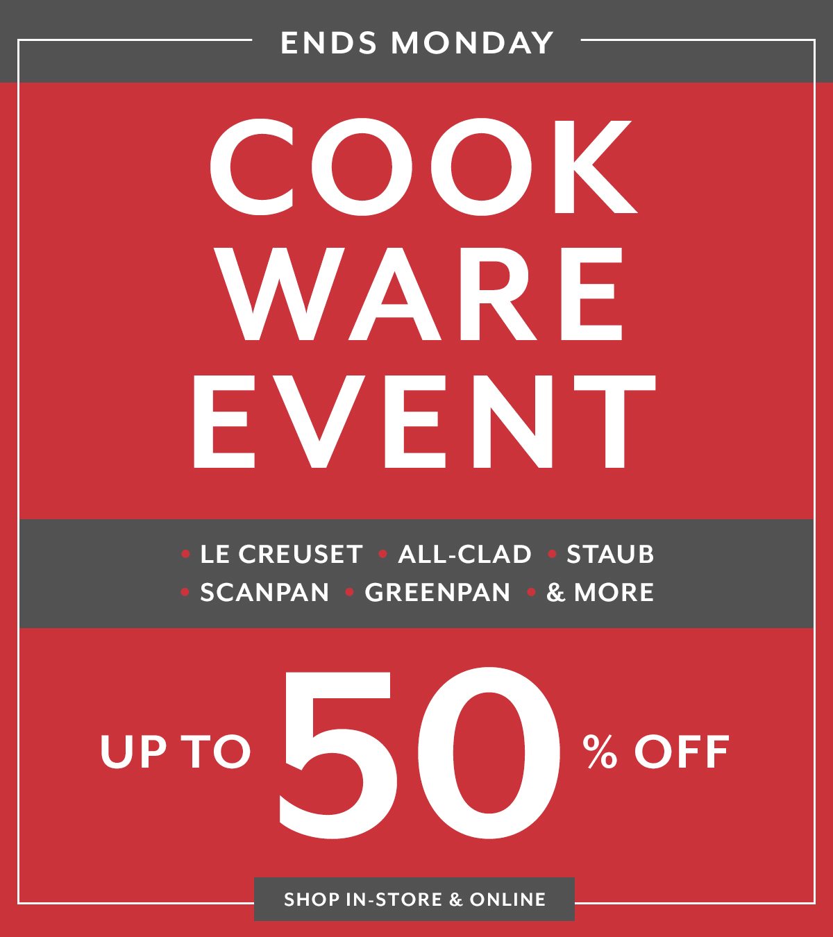 COOKWARE SALE