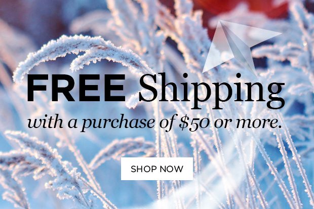 Receive free shipping when you spend $50 or more