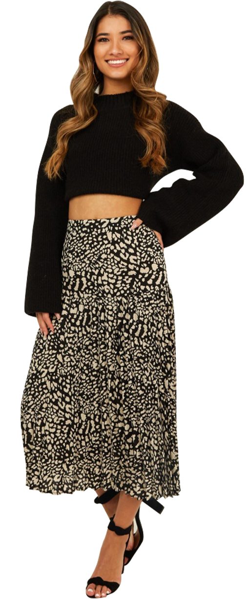 Shop the First Introduction Skirt In Leopard Print
