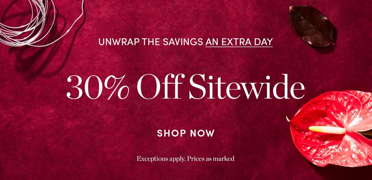 30% off Sitewide- Extended