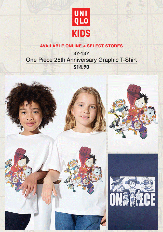 PDP4 - KIDS ONE PECE 25TH ANNIVERSARY GRAPHIC T-SHIRT