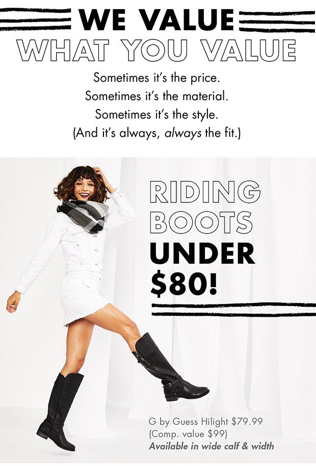 RIDING BOOTS UNDER $80!