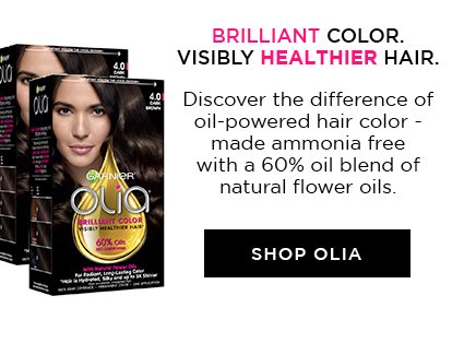 BRILLIANT COLOR. VISIBLY HEALTHIER HAIR. - Discover the difference of oil-powered hair color - made ammonia free with a 60 percent oil blend of natural flower oils. - SHOP OLIA