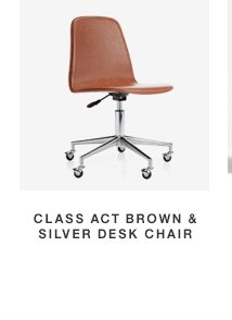 Class Act Brown and Silver Desk Chair