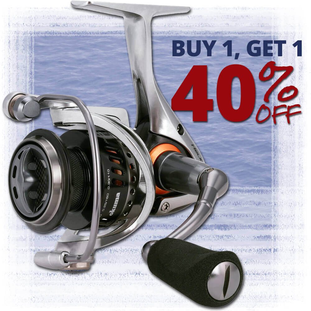 Rise to the challenge with Okuma Fishing Reels! Buy 1, Get 1 at 40% Off!