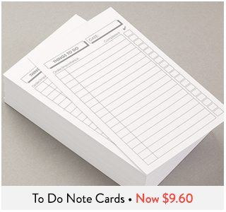 To Do 3 x 5 Vertical Note Cards (Set of 100)