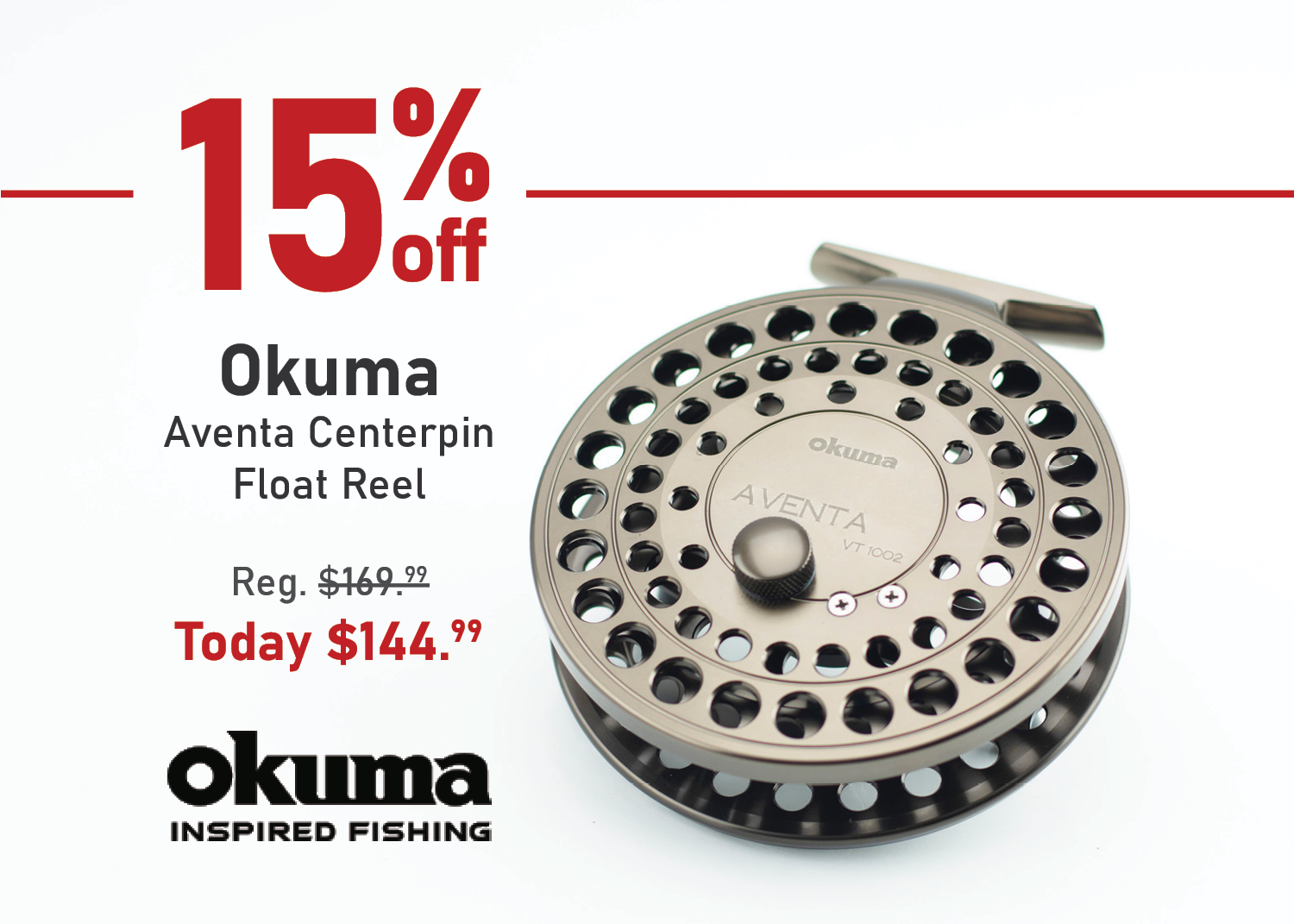 Save 15% on the Okuma Aventa Centerpin Float Reel