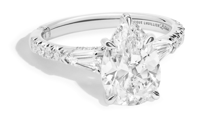 Monique Lhuillier Bliss Pear-Shaped Lab-Grown Diamond Engagement Ring 2-5/8 ct tw 18K White Gold