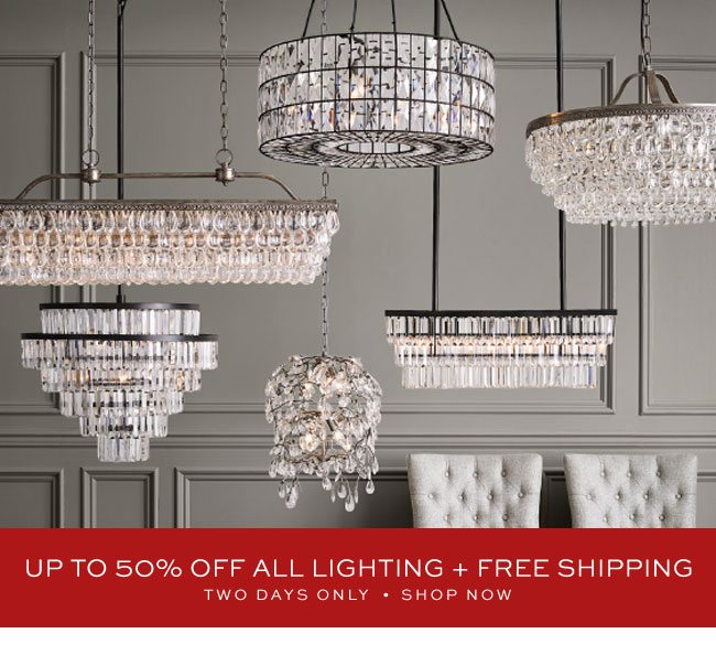UP TO 50% OFF ALL LIGHTING + FREE SHIPPING