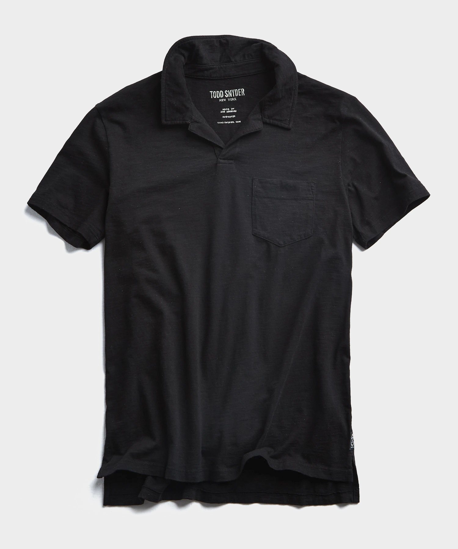 Image of Made in L.A. Slub Jersey Montauk Polo in Black