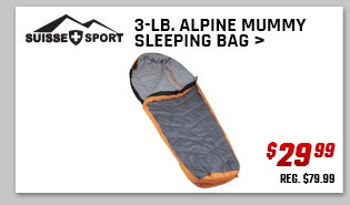 Suisse Sport 3-lb. Alpine Mummy Sleeping Bag