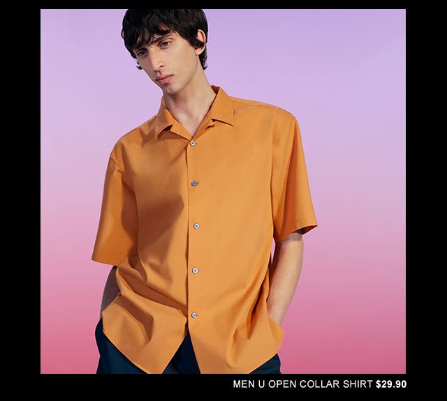 MEN U OPEN COLLAR SHIRT - SHOP NOW