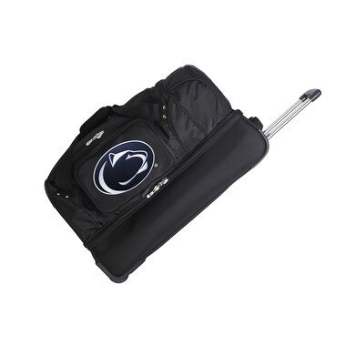 Penn State Nittany Lions 27" 2-Wheel Rolling Drop Bottom Duffel Bag - Black