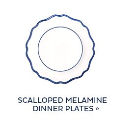 Scalloped Melamine Dinner Plates