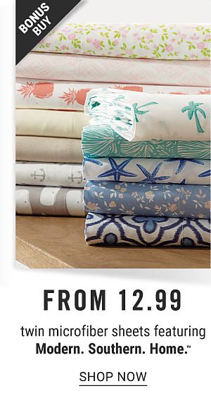 Bonus Buy - Twin microfiber sheets featuring Modern. Southern. Home. Shop Now.