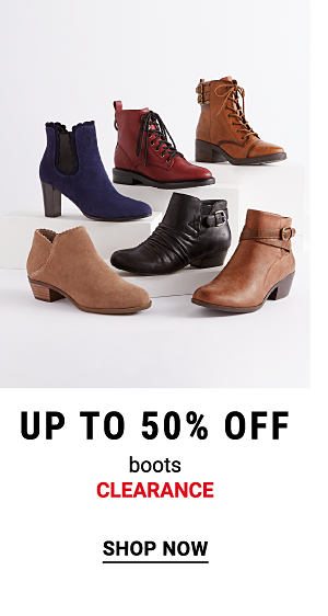 Up to 50% off boots clearance. Shop Now.