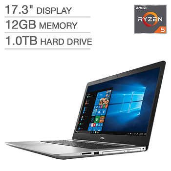 Dell Inspiron 17.3-inch 1080p Laptop, AMD Ryzen 5 Processor, 12GB Memory, 1TB Hard Drive