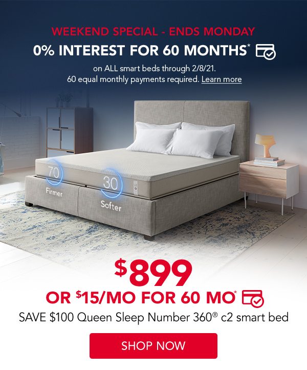 c2 queen smart bed only $899 | shop now
