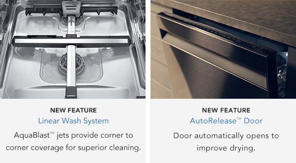 See the Linear Wash System and AutoRelease Door features