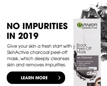 NO IMPURITIES IN 2019 - Give your skin a fresh start with SkinActive charcoal peel-off mask, which deeply cleanses skin and removes impurities. - LEARN MORE >