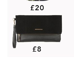 Black clutch bag