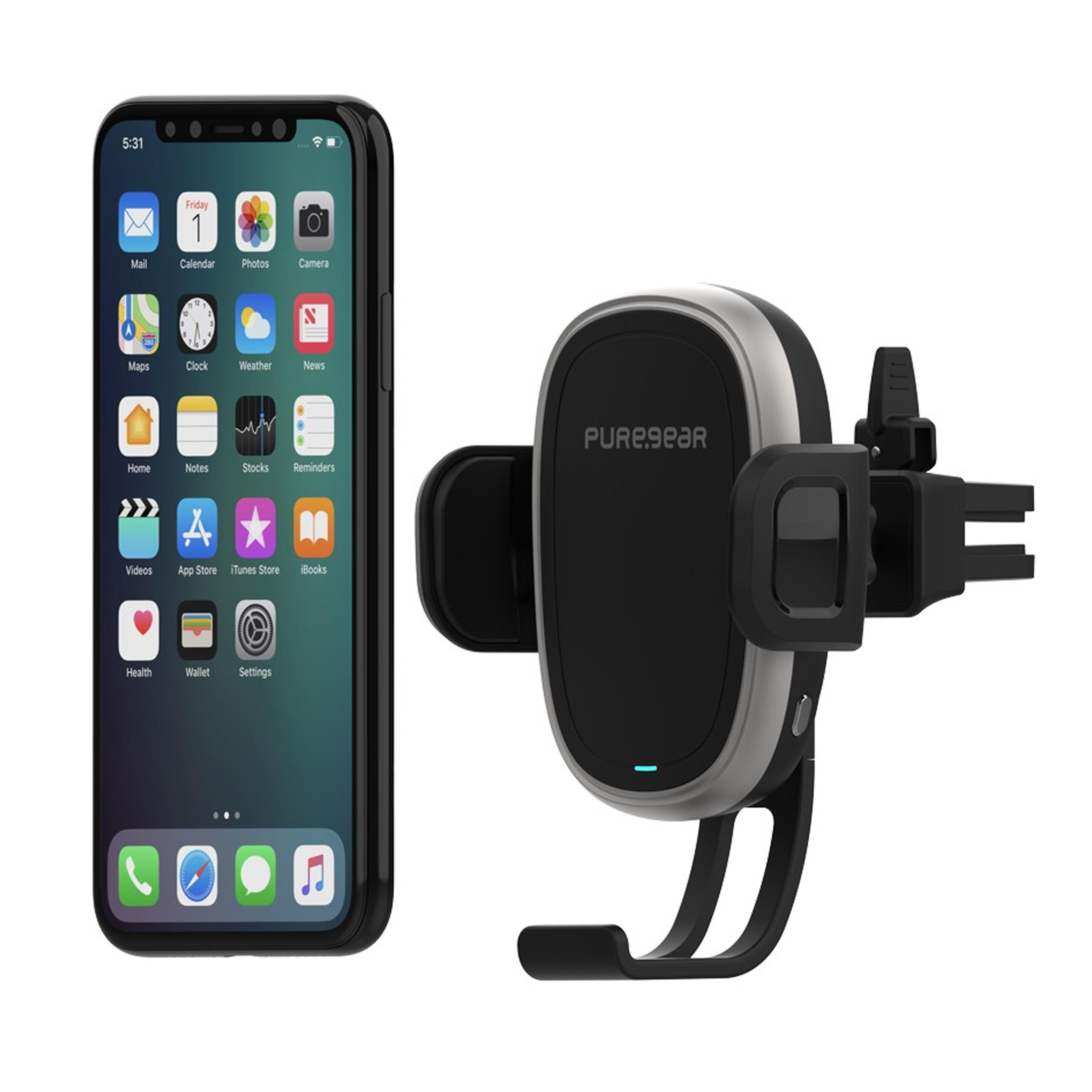 Image of AutoGrip Wireless Qi-Certified Charger Car Mount
