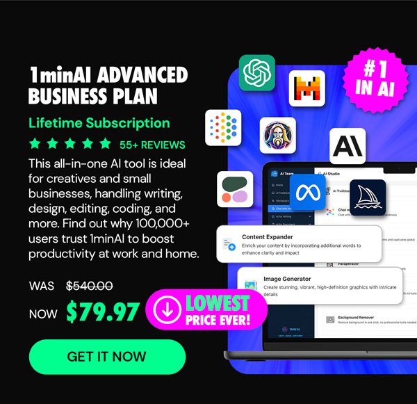 1minAI Advanced Business Plan Lifetime Subscription