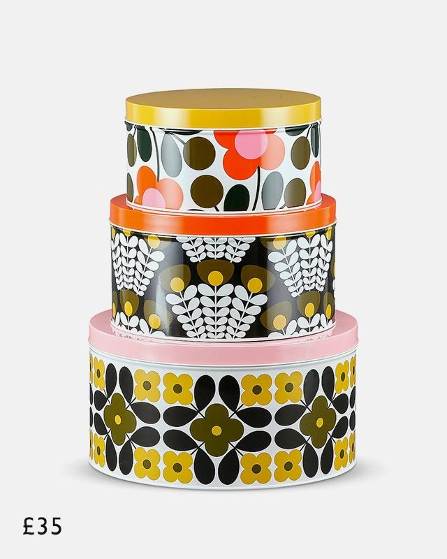 Orla Kiely Floral Print Cake Tins, Set of 3