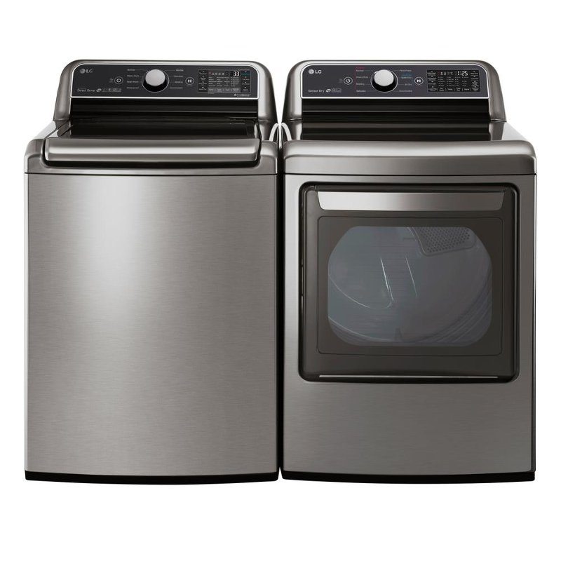 LG Rear Control Gas Laundry Pair - Graphite Steel