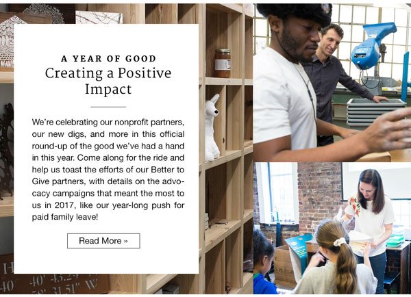 A Year of Good: Creating a Positive Impact