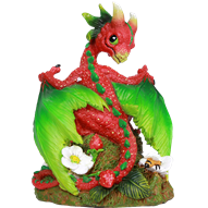 Strawberry Dragon Statue