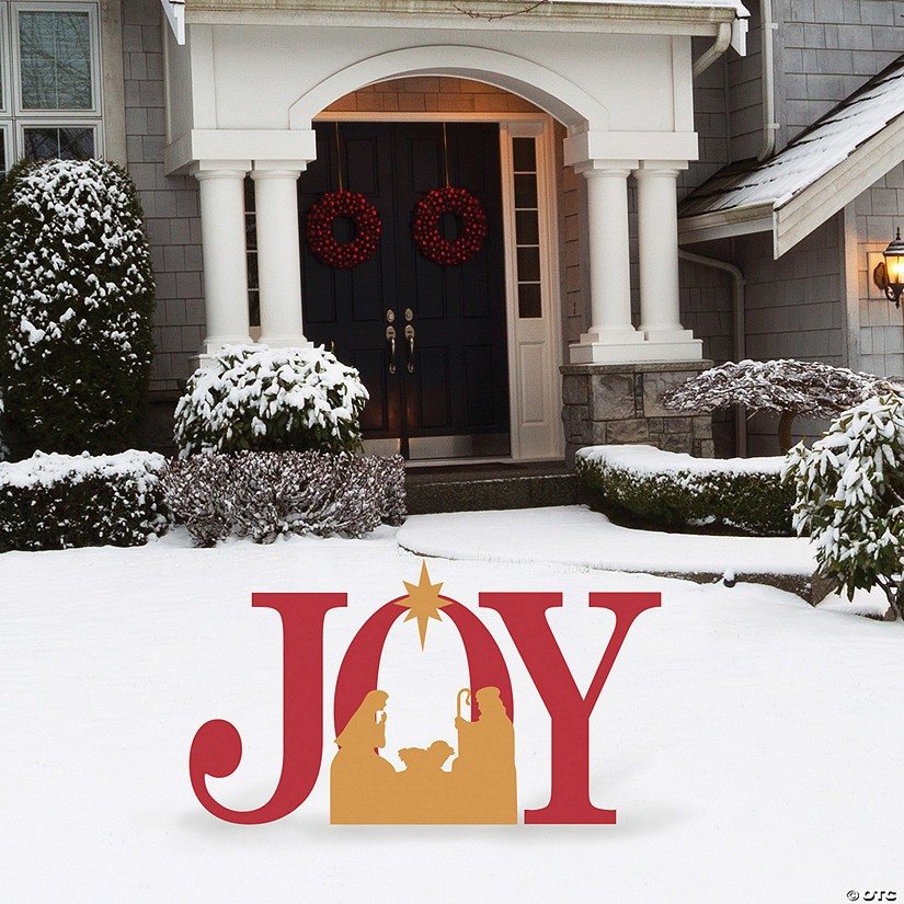 Joy Nativity Outdoor Yard Signs
