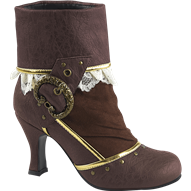 Womens Ornate Cuff Pirate Heels