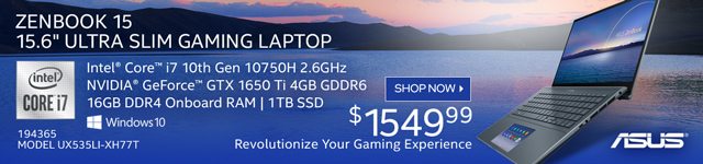 ASUS ZENBOOK 15 15.6 in. Ultra Slim Gaming Laptop - Shop Now