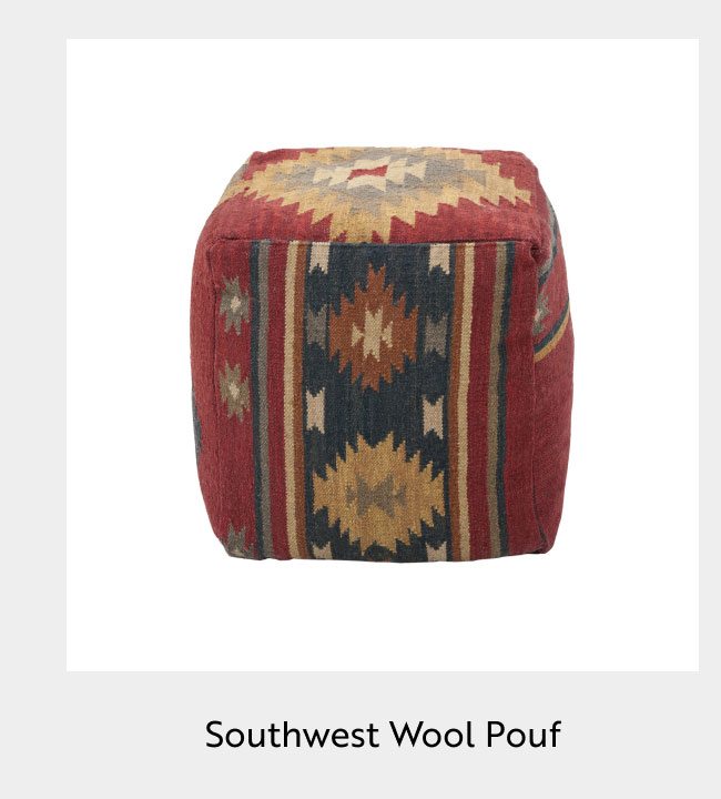 Southwest Wool Pouf