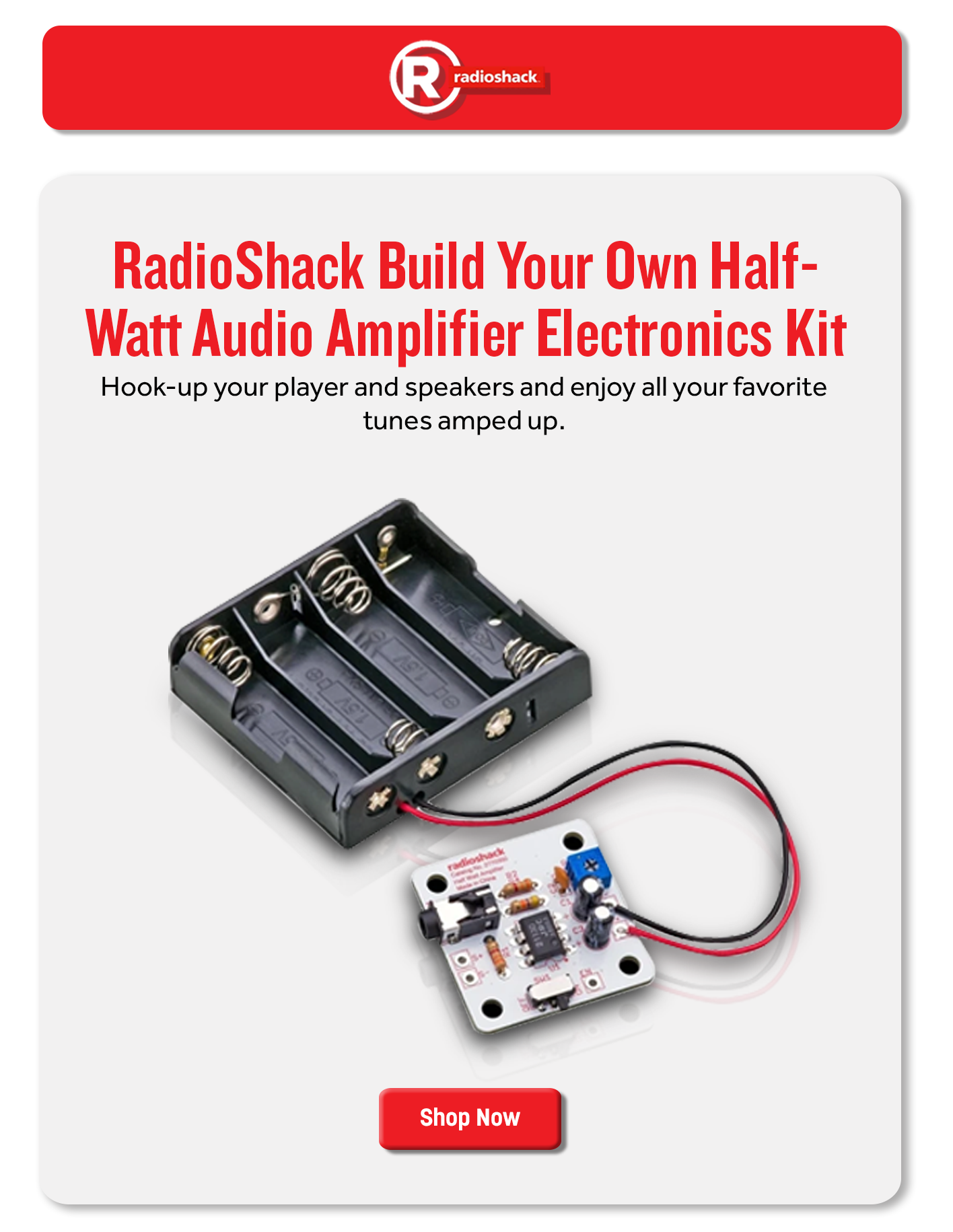 RadioShack Build Your Own Half-Watt Audio Amplifier Electronics Kit