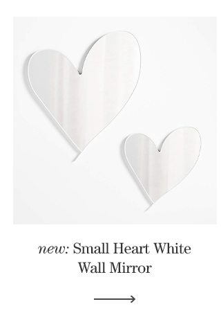 Small Heart White Wall Mirror by Leanne Ford