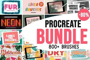 800+ BRUSH BUNDLE FOR PROCREATE