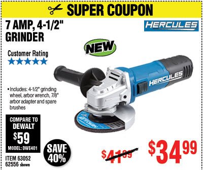 4-1/2 in. 7 Amp Small Angle Grinder
