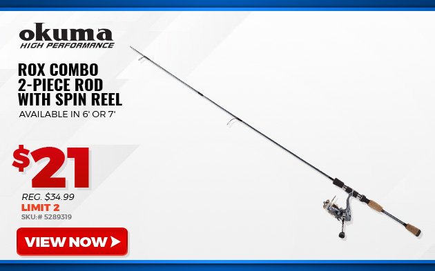 Okuma Rox Combo 2-Piece Rod with Spin Reel